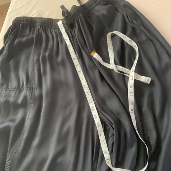 Elevenses Anthropologie Wide Leg Lightweight Flowy Palazzo Pants Black XL pocket - Picture 7 of 11